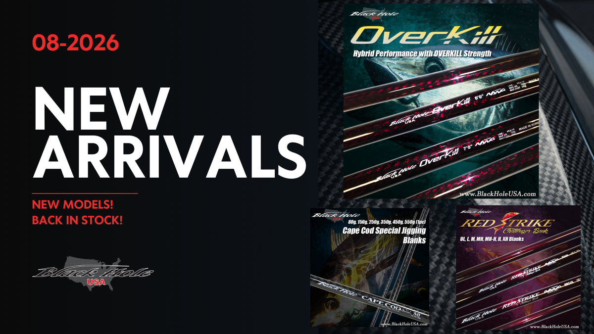 New Arrivals & Back In Stock: Overkill, Cape Cod Special 550g Jigging, and Redstrike 791UL
