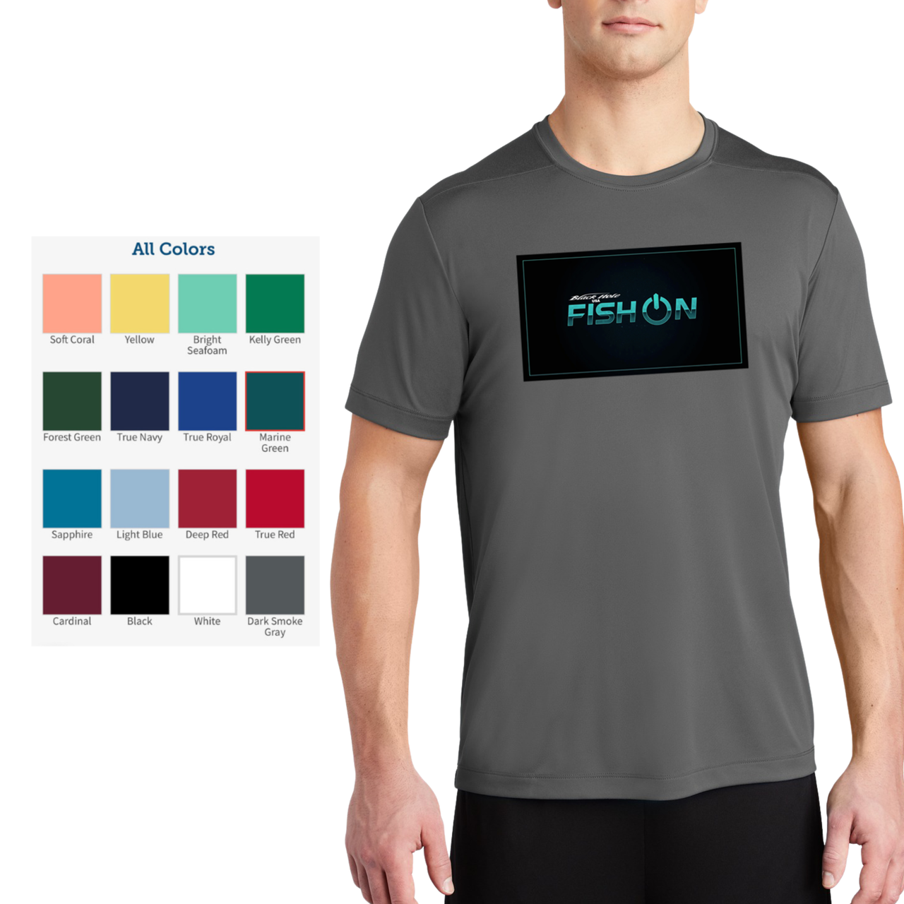 "Fish On" - Black Hole USA T-Shirt Posi-UV  Pro (UPF 50)