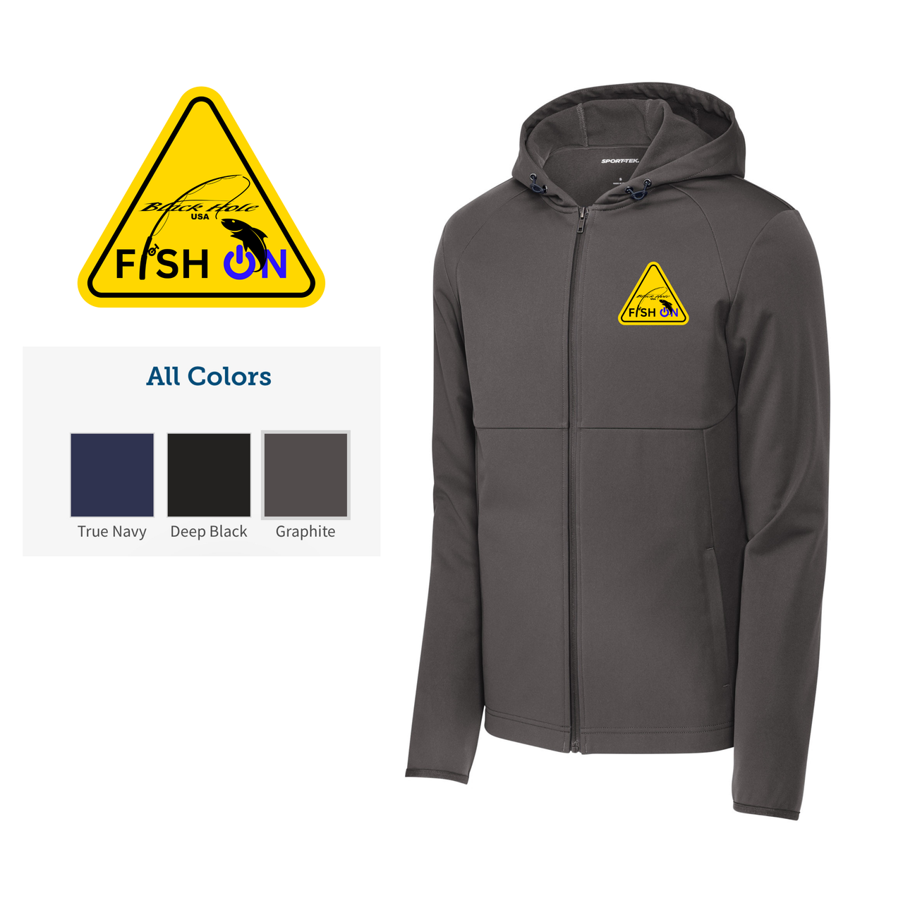 Maniac Series - Black Hole USA Hooded Soft Shell Jacket (Water Resistant)