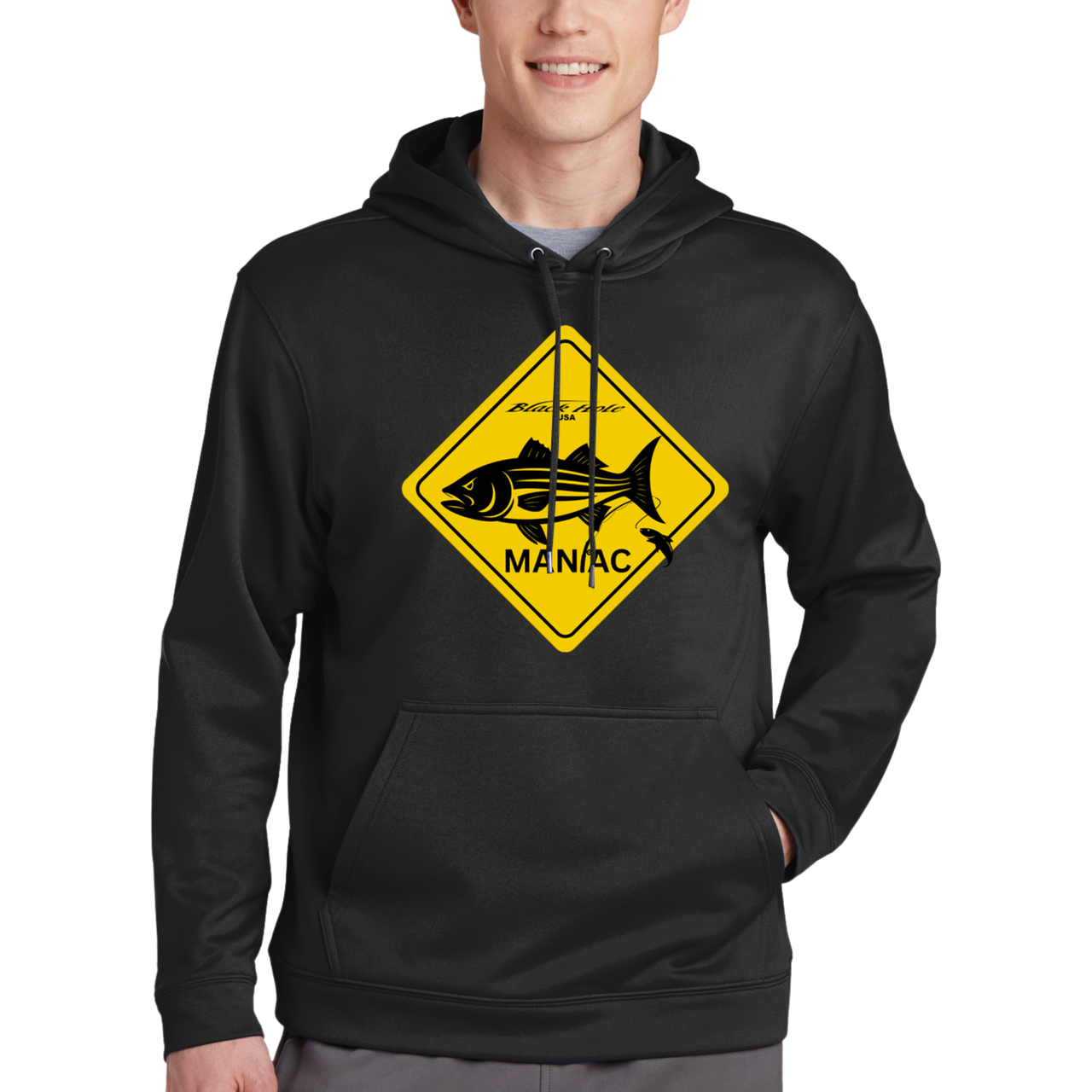 Maniac Series - Black Hole USA Sport-Wick Fleece Hoodie Sweatshirt
