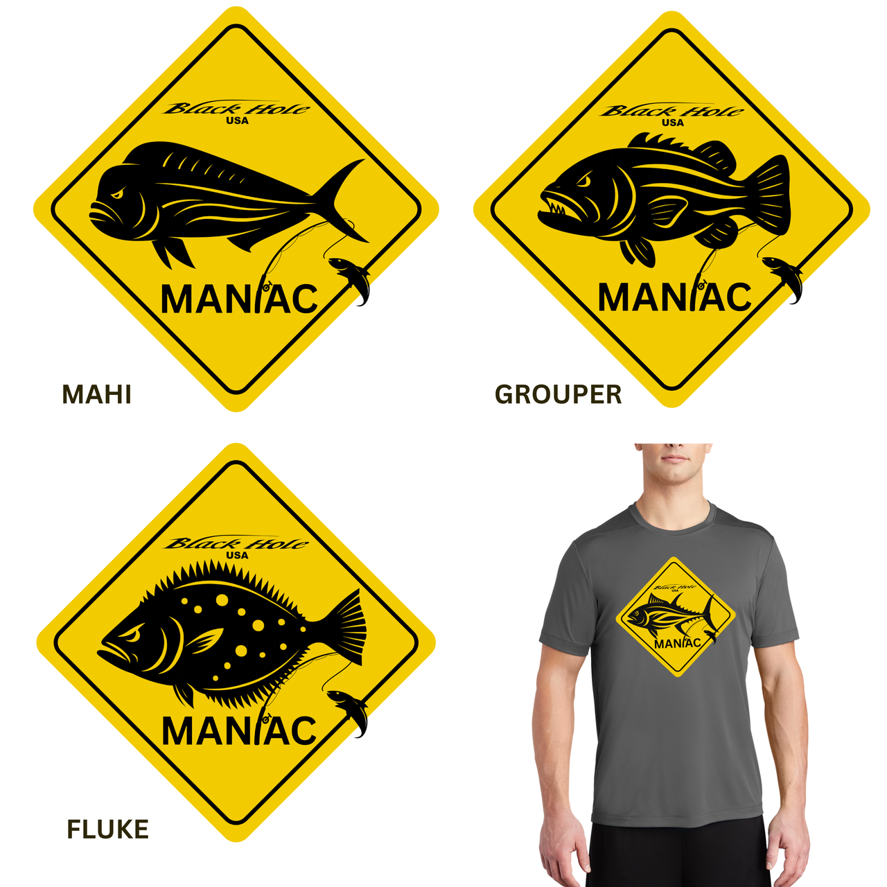 Maniac Series - Black Hole USA T-Shirt Posi-UV  Pro (UPF 50)