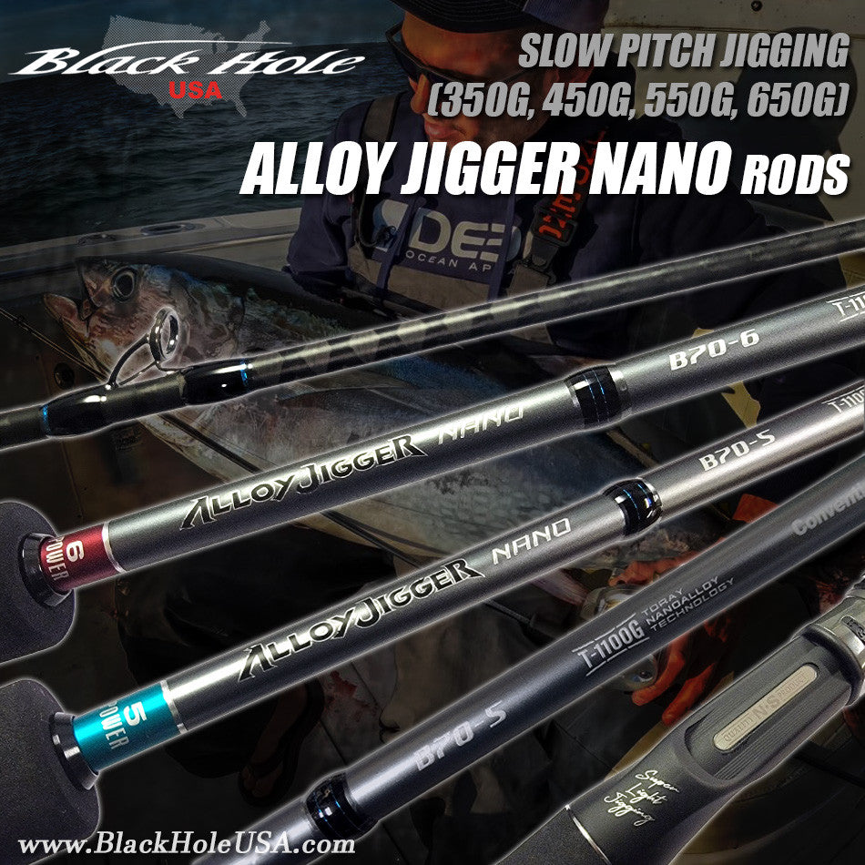 Black Hole USA Alloy Jigger Nano Slow Pitch Jigging Rods