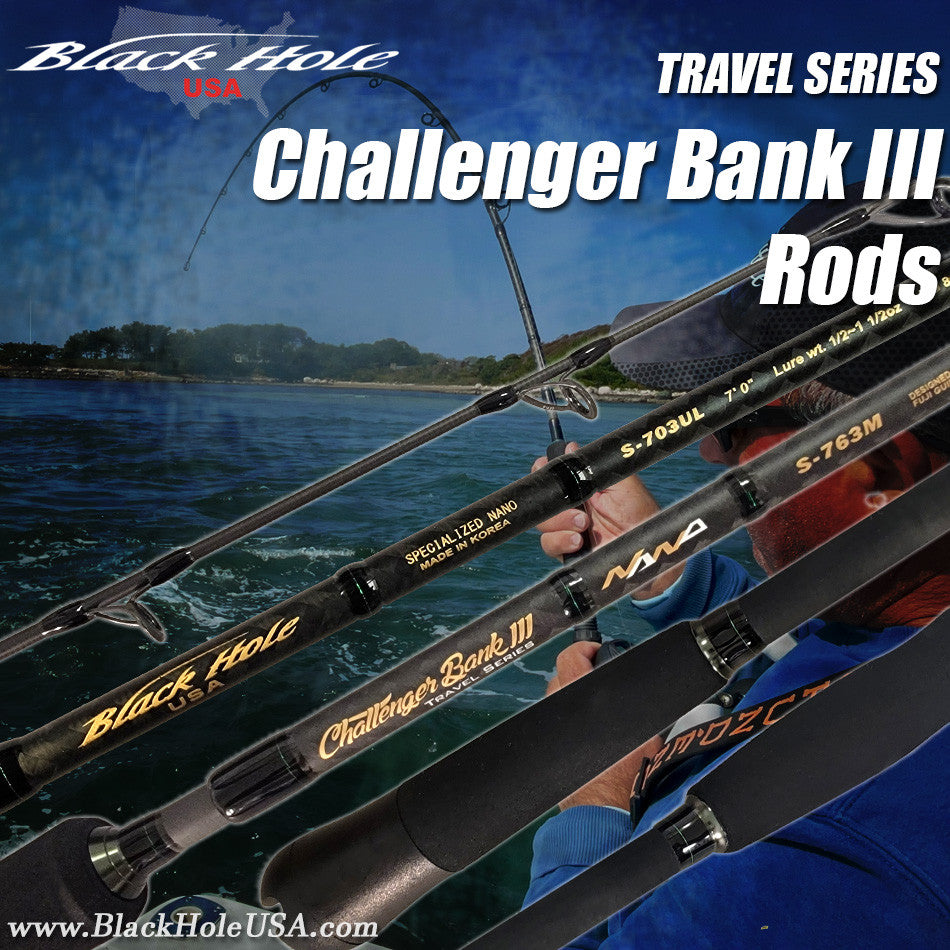 Black Hole USA Challenger Bank III Travel Series Rods