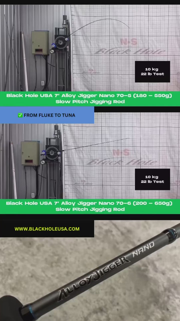 Black Hole USA Alloy Jigger Nano Slow Pitch Jigging Blanks