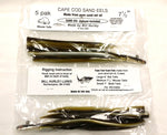 Bill Hurley Cape Cod Sand Eels 7.5" 5PK (1x Sand Eel Lure + 4 x Mouse Tails / Made from Pure Sand Eel Oil)