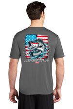 Black Hole Striped Bass USA T-Shirt Posi-UV  Pro (UPF 50)
