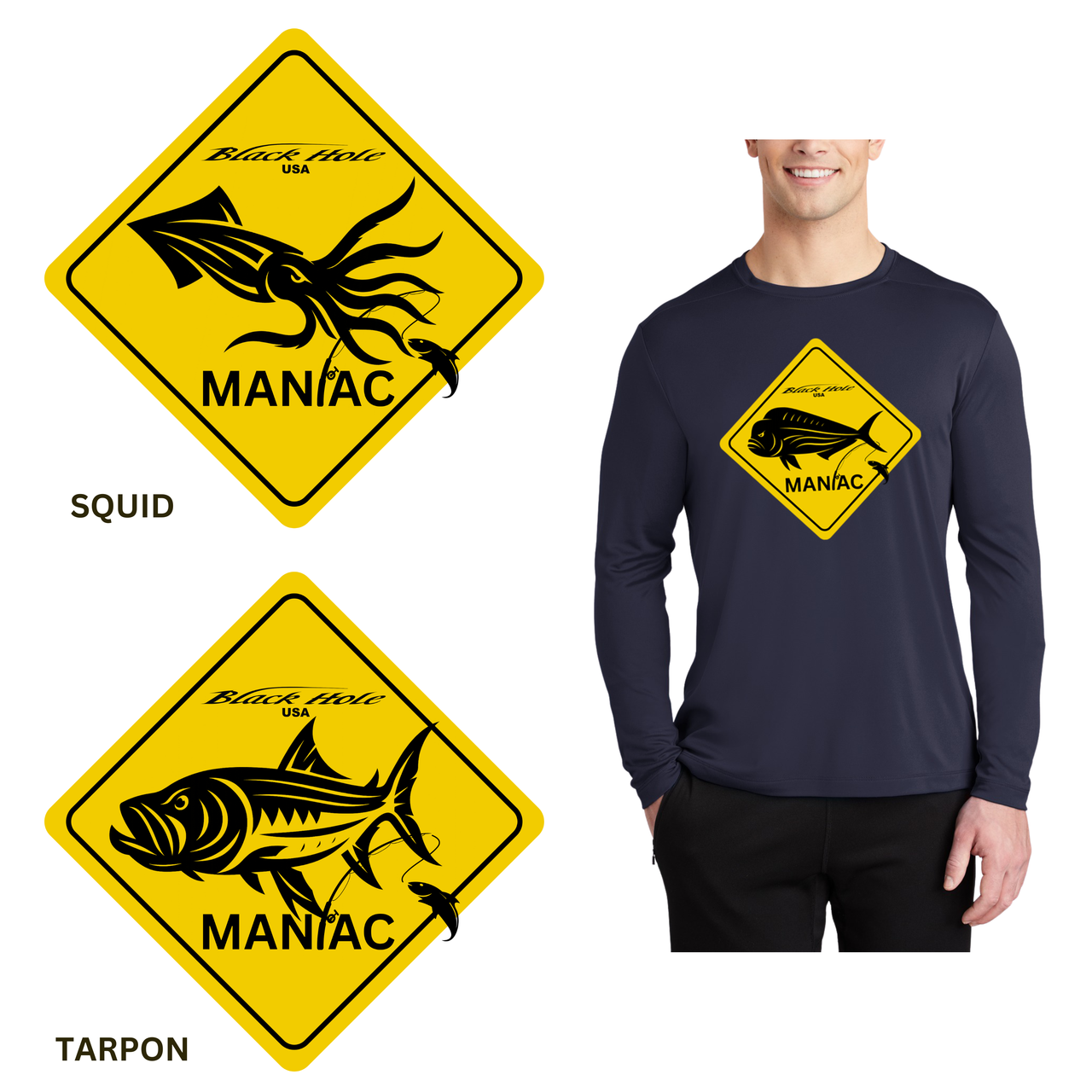 Maniac Series - Black Hole USA T-Shirt Posi-UV  Pro (UPF 50)