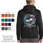 Black Hole Tuna USA Sport-Wick Fleece Hoodie Sweatshirt