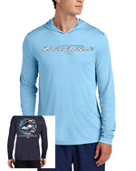 Black Hole Tuna USA Long Sleeve Hoodie Posi-UV  Pro (UPF 50)