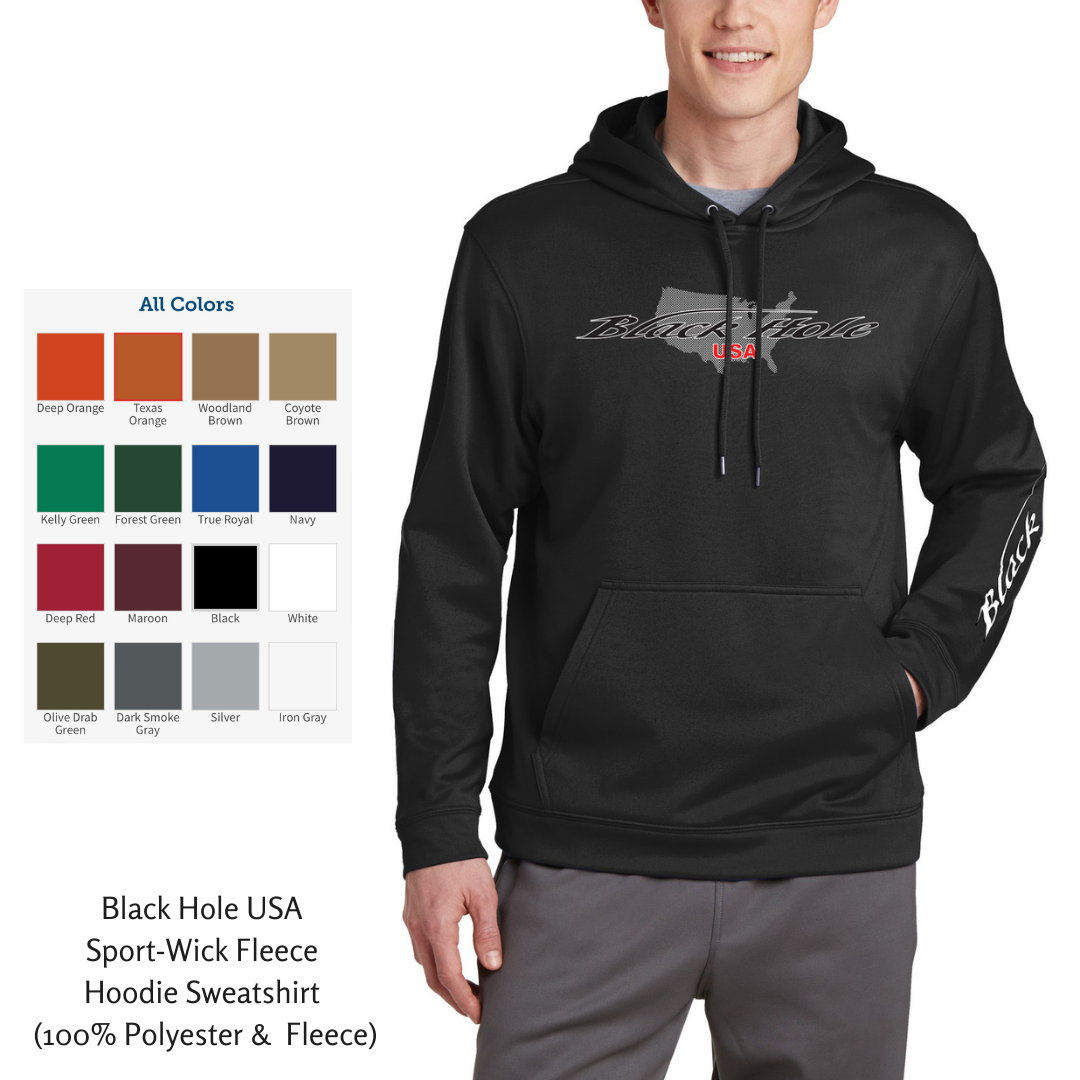 Black Hole USA Sport-Wick Fleece Hoodie Sweatshirt