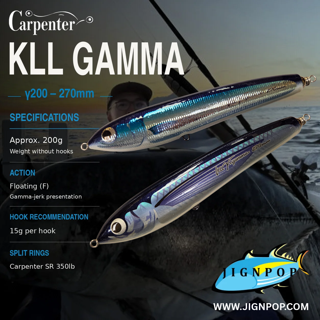 Carpenter KLL Gamma y200-170 Lures